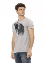 Gray Cotton Men's T-Shirt Trussardi Action