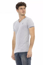 Gray Cotton Men T-Shirt Trussardi Action