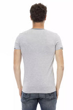 Gray Cotton Men T-Shirt Trussardi Action