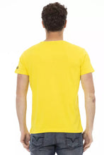 Yellow Cotton Men T-Shirt Trussardi Action