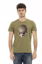 Green Cotton Men T-Shirt Trussardi Action