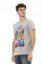 Gray Cotton Men T-Shirt Trussardi Action