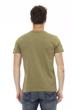 Green Cotton Men T-Shirt Trussardi Action