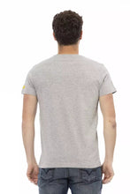 Gray Cotton Men T-Shirt Trussardi Action