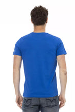 Blue Cotton Men T-Shirt Trussardi Action