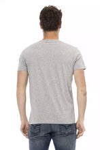 Gray Cotton Men T-Shirt Trussardi Action