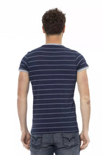 Blue Cotton Men T-Shirt Trussardi Action