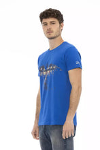 Blue Cotton Men T-Shirt Trussardi Action