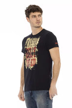 Black Cotton Men T-Shirt Trussardi Action