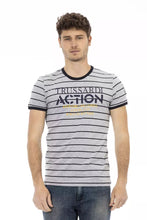 Gray Cotton Men's T-Shirt Trussardi Action