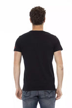 Black Cotton Men T-Shirt Trussardi Action