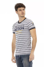 Gray Cotton Men's T-Shirt Trussardi Action