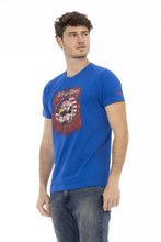 Blue Cotton Men's T-Shirt Trussardi Action