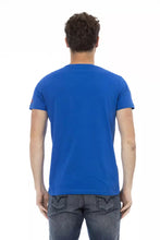 Blue Cotton Men's T-Shirt Trussardi Action