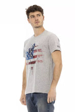 Gray Cotton Men T-Shirt Trussardi Action