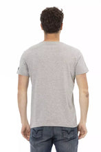 Gray Cotton Men T-Shirt Trussardi Action