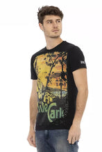 Black Cotton Men T-Shirt Trussardi Action