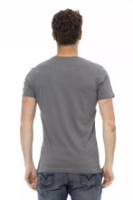 Gray Cotton Men T-Shirt Trussardi Action
