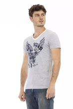 Gray Cotton Men T-Shirt Trussardi Action