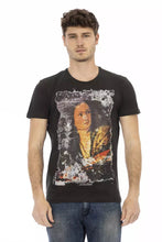 Black Cotton Men T-Shirt Trussardi Action