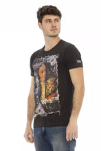 Black Cotton Men T-Shirt Trussardi Action
