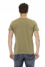 Green Cotton Men T-Shirt Trussardi Action