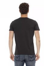 Black Cotton Men T-Shirt Trussardi Action
