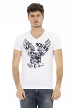 White Cotton Men T-Shirt Trussardi Action