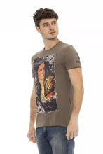 Brown Cotton Men T-Shirt Trussardi Action