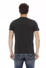 Black Cotton Men T-Shirt Trussardi Action
