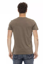 Brown Cotton Men T-Shirt Trussardi Action