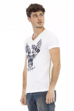 White Cotton Men T-Shirt Trussardi Action