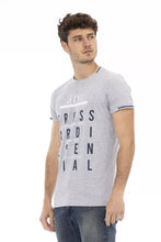 Gray Cotton Men T-Shirt Trussardi Action