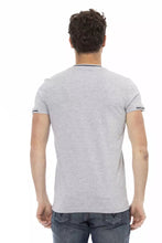 Gray Cotton Men T-Shirt Trussardi Action