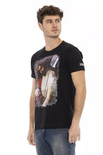 Black Cotton Men T-Shirt Trussardi Action