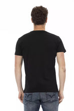 Black Cotton Men T-Shirt Trussardi Action