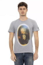 Gray Cotton Men T-Shirt Trussardi Action