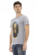 Gray Cotton Men T-Shirt Trussardi Action