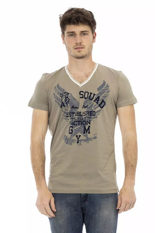 Green Cotton Men T-Shirt Trussardi Action