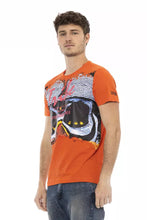 Orange Cotton Men T-Shirt Trussardi Action