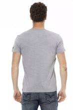 Gray Cotton Men T-Shirt Trussardi Action