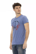 Blue Cotton Men T-Shirt Trussardi Action