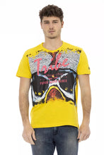 Yellow Cotton Men T-Shirt Trussardi Action