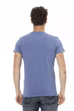 Blue Cotton Men T-Shirt Trussardi Action