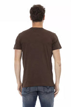Brown Cotton Men T-Shirt Trussardi Action
