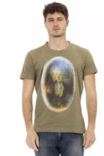 Green Cotton Men T-Shirt Trussardi Action
