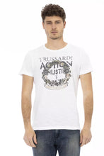 White Cotton Men T-Shirt Trussardi Action