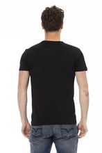 Black Cotton Men T-Shirt Trussardi Action