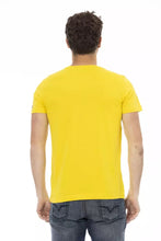 Yellow Cotton Men T-Shirt Trussardi Action