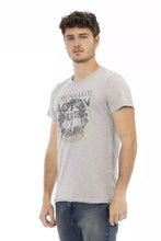 Gray Cotton Men T-Shirt Trussardi Action
